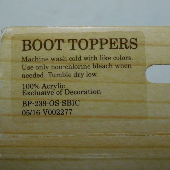 Bearpaw Cream Knit Boot Toppers New Unused - Picture 7 of 7